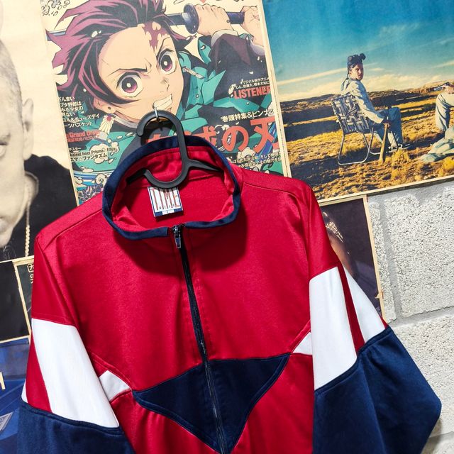 Chaqueta Crazy Vintage Unisex Y2K Roja y Azul