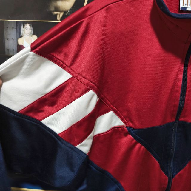 Chaqueta Crazy Vintage Unisex Y2K Roja y Azul