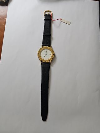 Reloj Edox Suizo Vintage Dorado y Negro