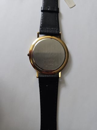 Reloj Edox Suizo Vintage Dorado y Negro