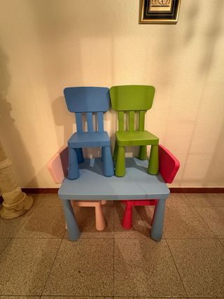 Mesa y 2 Sillas Infantiles