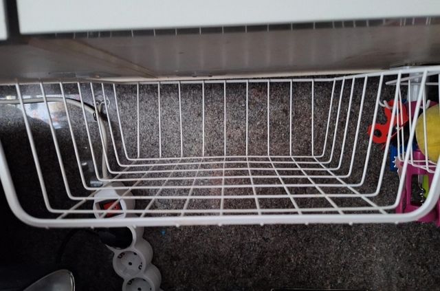 Cesta organizadora metálica blanca