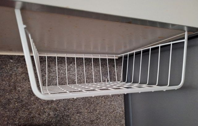 Cesta organizadora metálica blanca