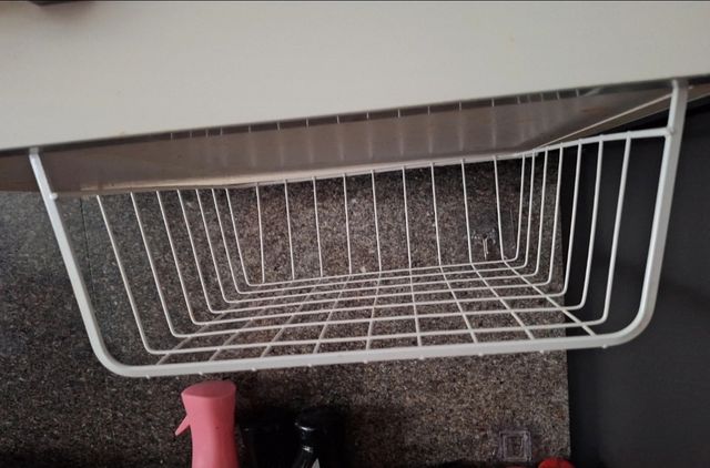 Cesta organizadora metálica blanca