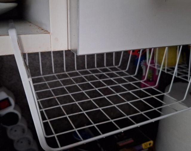 Cesta organizadora metálica blanca