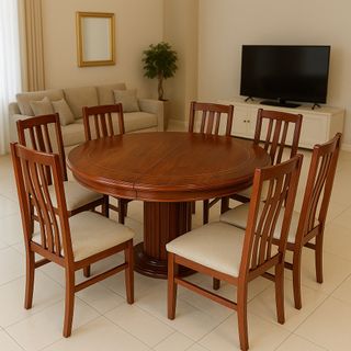 Juego Comedor Madera 6 Sillas