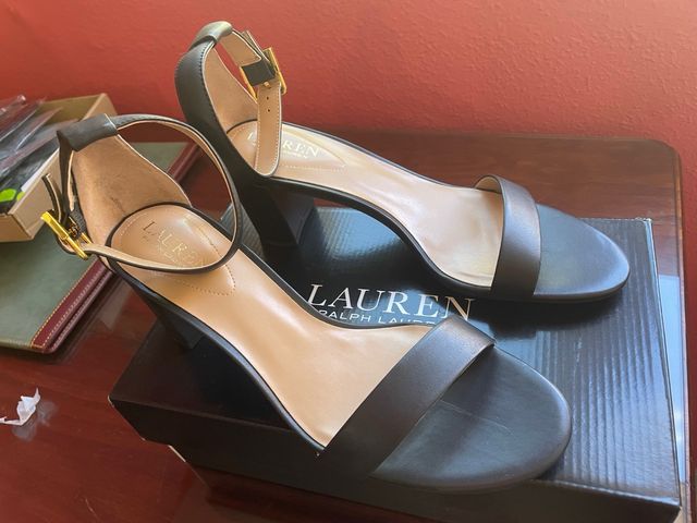 Sandalias Lauren Ralph Lauren Negras Tacon