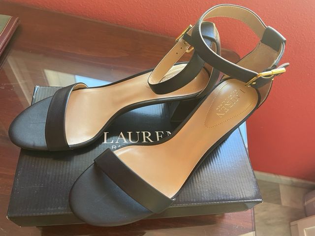 Sandalias Lauren Ralph Lauren Negras Tacon