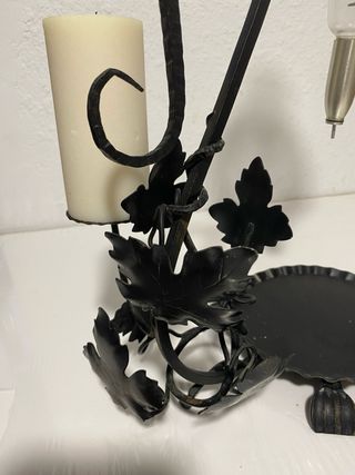 Decantador de vino con candelabro