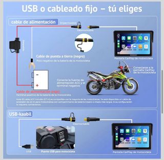 PANTALLA CAR PLAY PARA MOTO IP67