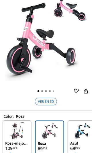 Triciclo / bici / con pedales y sin pedales 