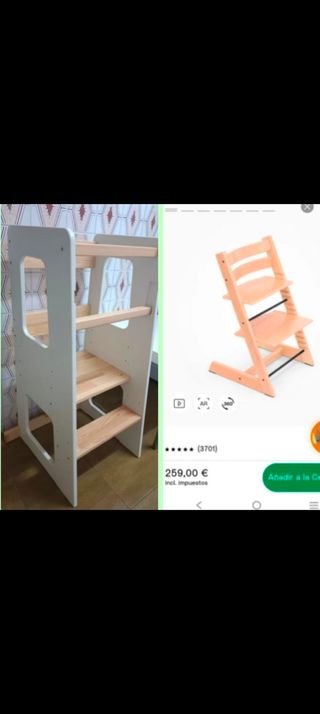 Torre aprendizaje + trona Stokke tripp trapp 