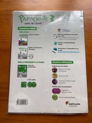 Libro francés PARACHUTE 3 ESO