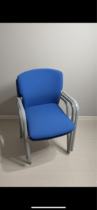 6 Sillas de escritorio azules