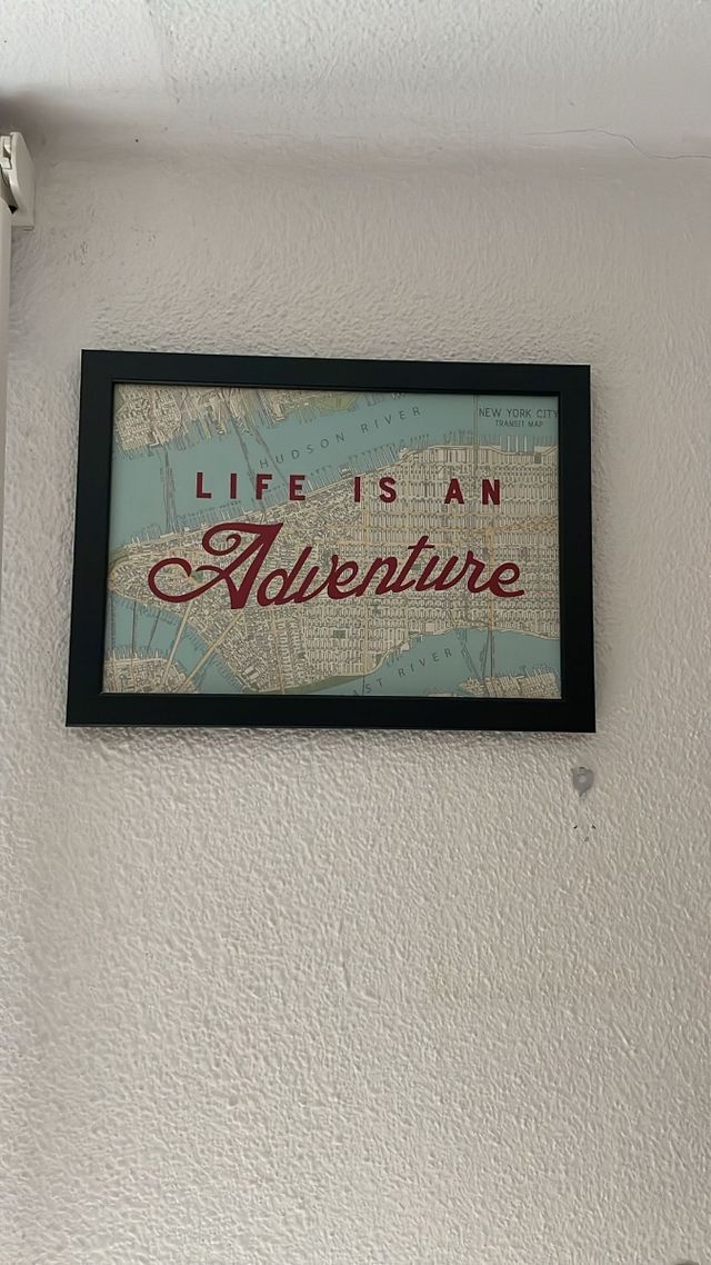 Cuadro Mapa Manhattan "Life is an Adventure"