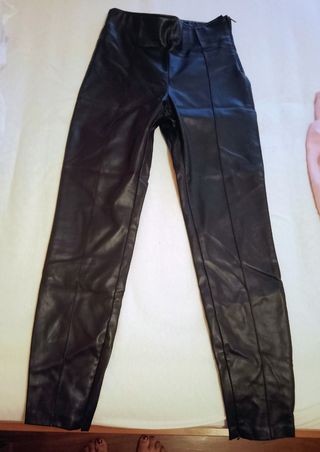 Leggings Zara polipiel negros