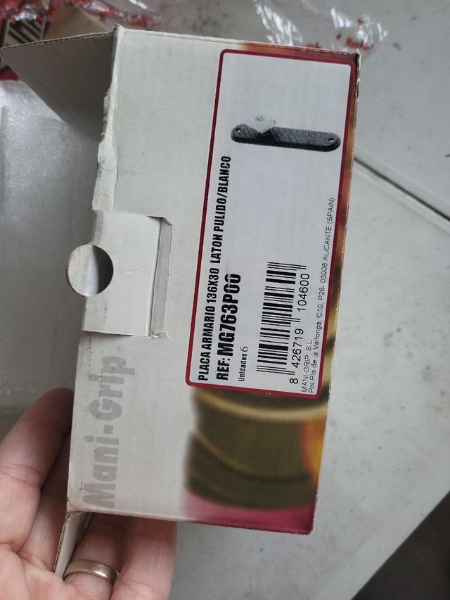 Tiradores cerámica dorados (6 unidades)