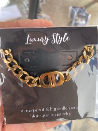 Pulsera Eslabones Chapado Oro 18K