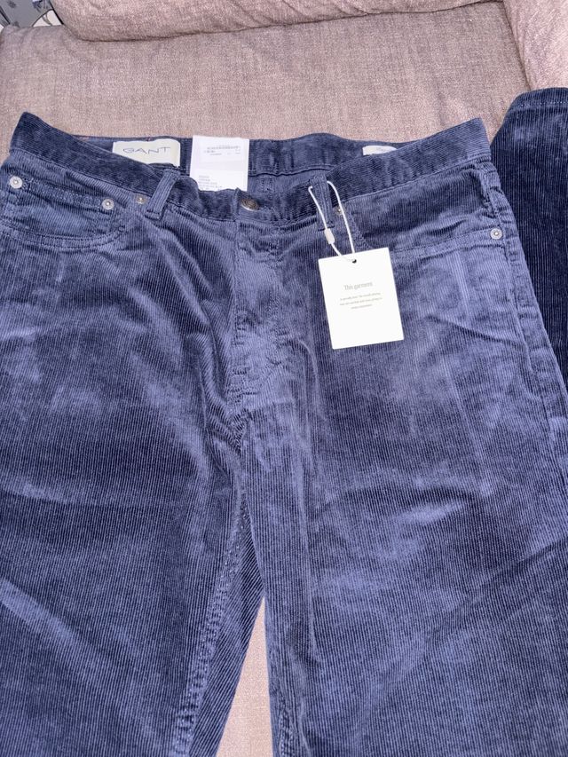 Pantalón de pana Gant azul hombre