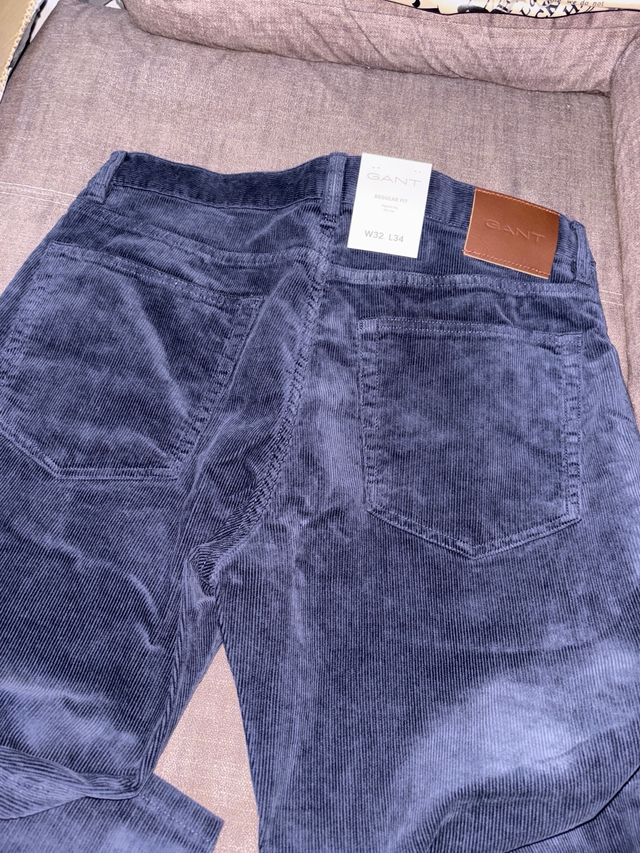 Pantalón de pana Gant azul hombre