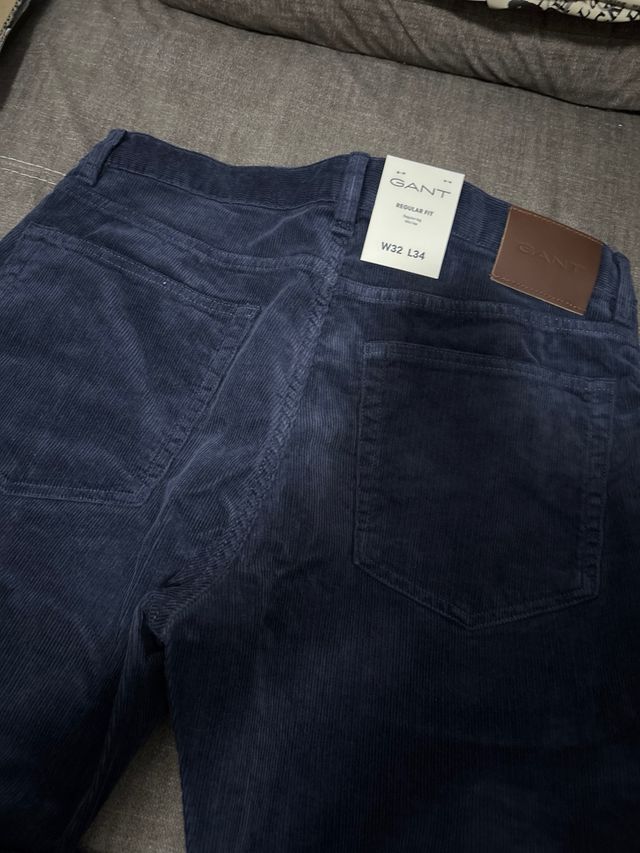 Pantalón de pana Gant azul hombre