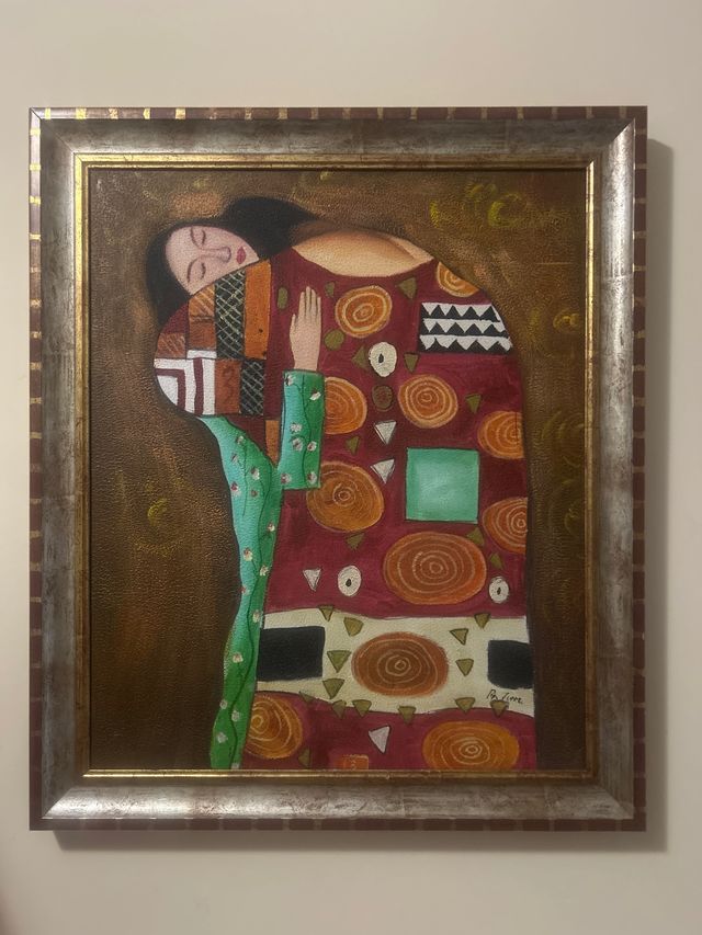 Estilo Klimt Pintura The Kiss