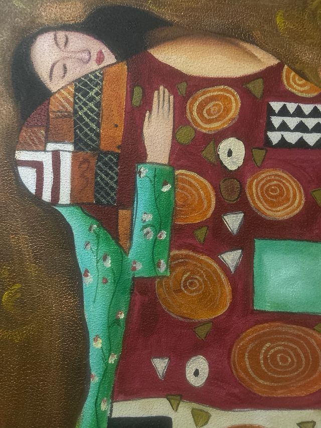 Estilo Klimt Pintura The Kiss