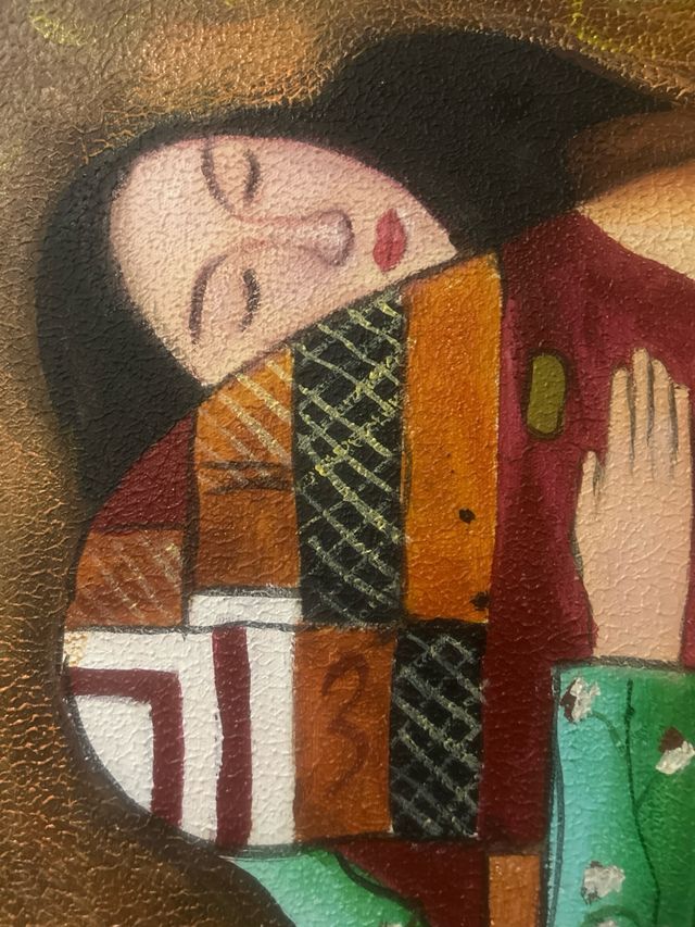 Estilo Klimt Pintura The Kiss