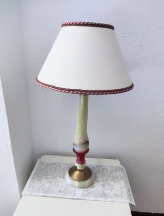 Lampara de mesa vintage alabastro