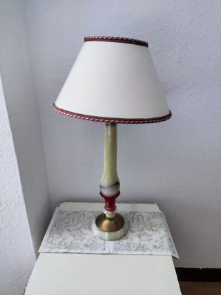 Lampara de mesa vintage alabastro