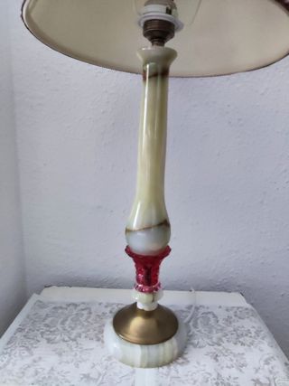 Lampara de mesa vintage alabastro