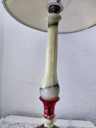Lampara de mesa vintage alabastro