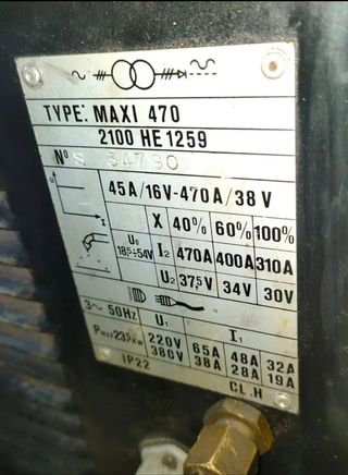 Máquina Soldar Hilo 470 A
