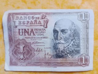 Billete 1 Peseta Banco de España 1953