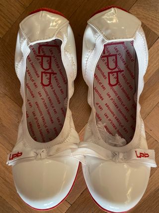 Bailarinas charol blanco LPB talla 35