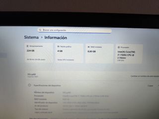 Portátil Dell Core i7 Gris