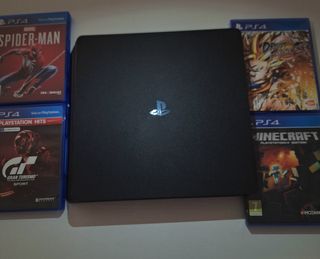 PS4 (PlayStation 4) Negra con Juegos