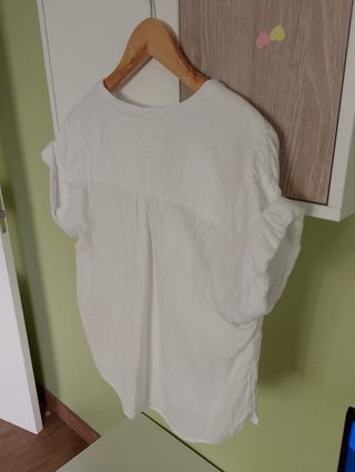 Blusa blanca chica manga corta talla S