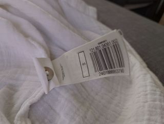 Blusa blanca chica manga corta talla S