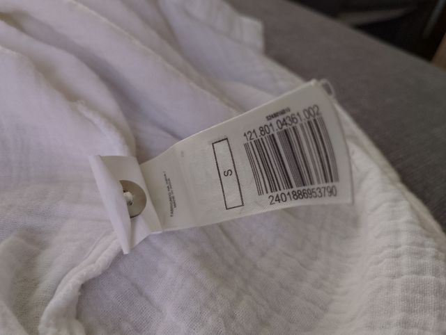 Blusa blanca chica manga corta talla S