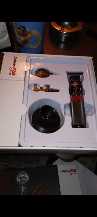 BaBylissPRO Trimmer Plata y Rojo