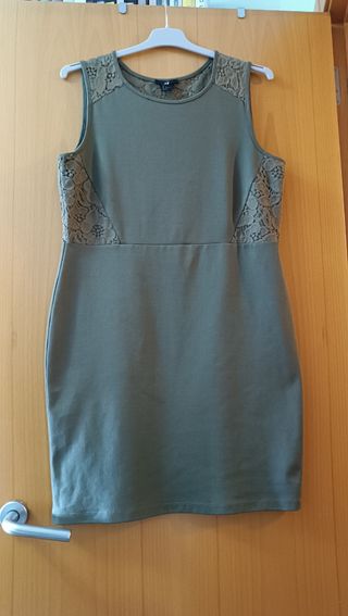 Vestido H&M verde oliva talla L