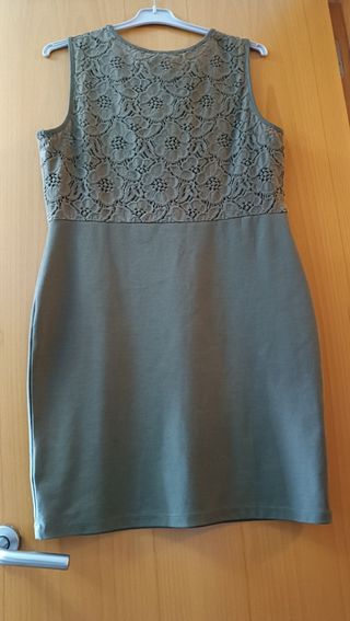 Vestido H&M verde oliva talla L