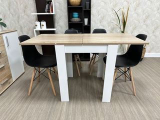 MESA COMEDOR EXTENSIBLE + 4 SILLAS VARIOS COLORES*