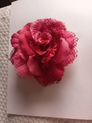 Tocado Flor Rosa y Roja