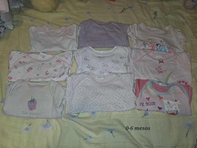 Lote Bodys Bebé Niña 3-6 Meses