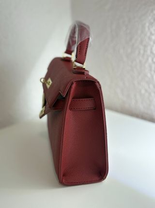 Bolso de mano burdeos
