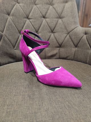 Zapatos de tacón rosa/morado