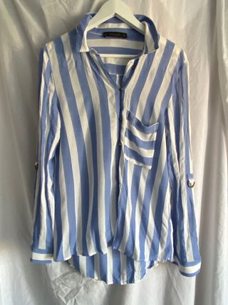 Camisa Zara Rayas Verticales Talla L