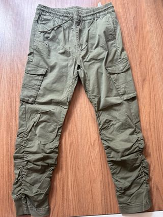 Pantalones Cargo Hombre Verde Oliva